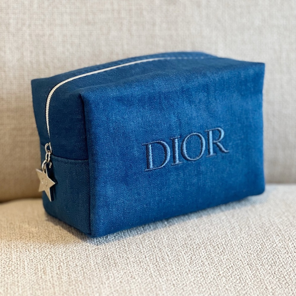 NWOT Dior Denim Cosmetic Bag - Picture 3 of 8